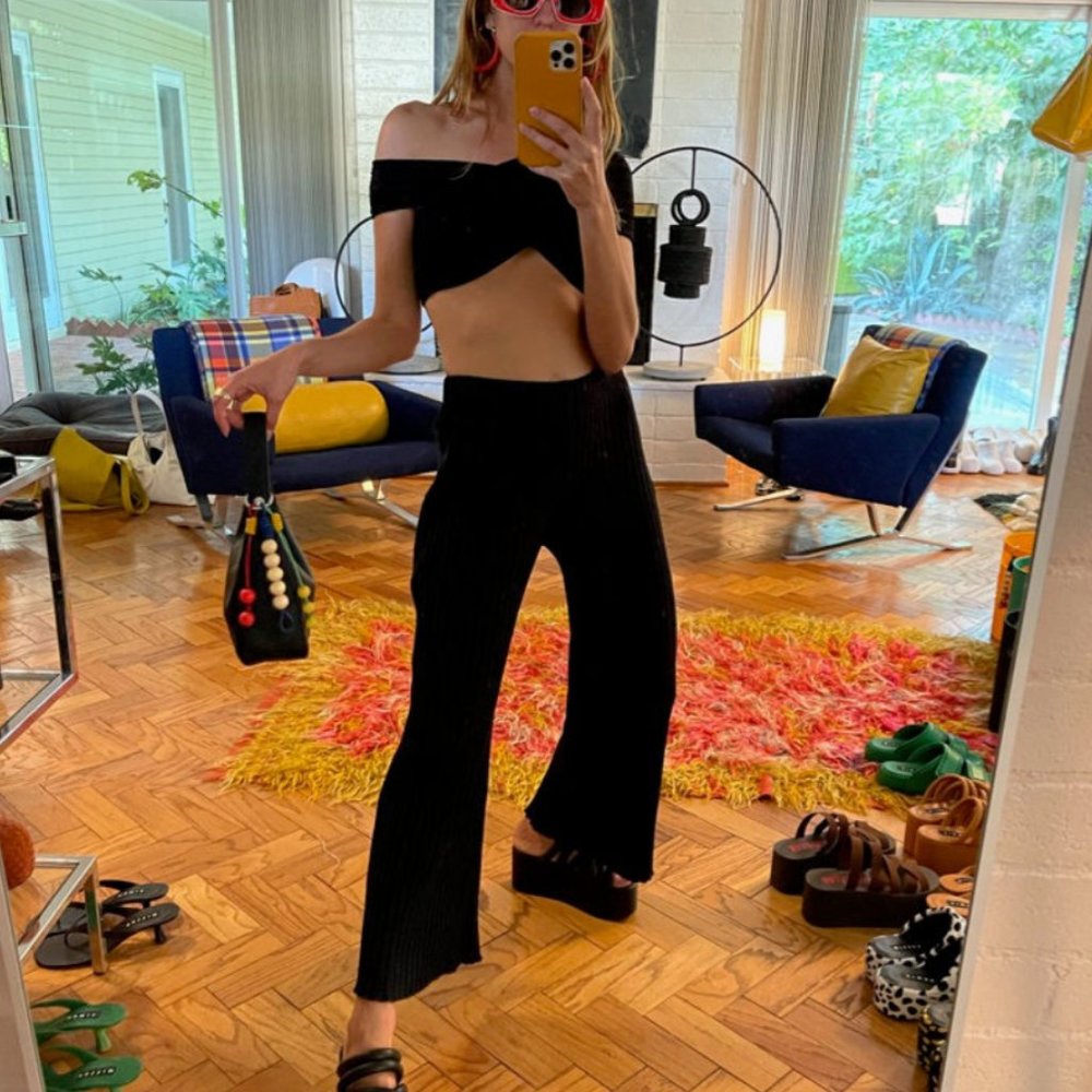 SIMON MILLER WIDE CROP RIB ALDER PANT